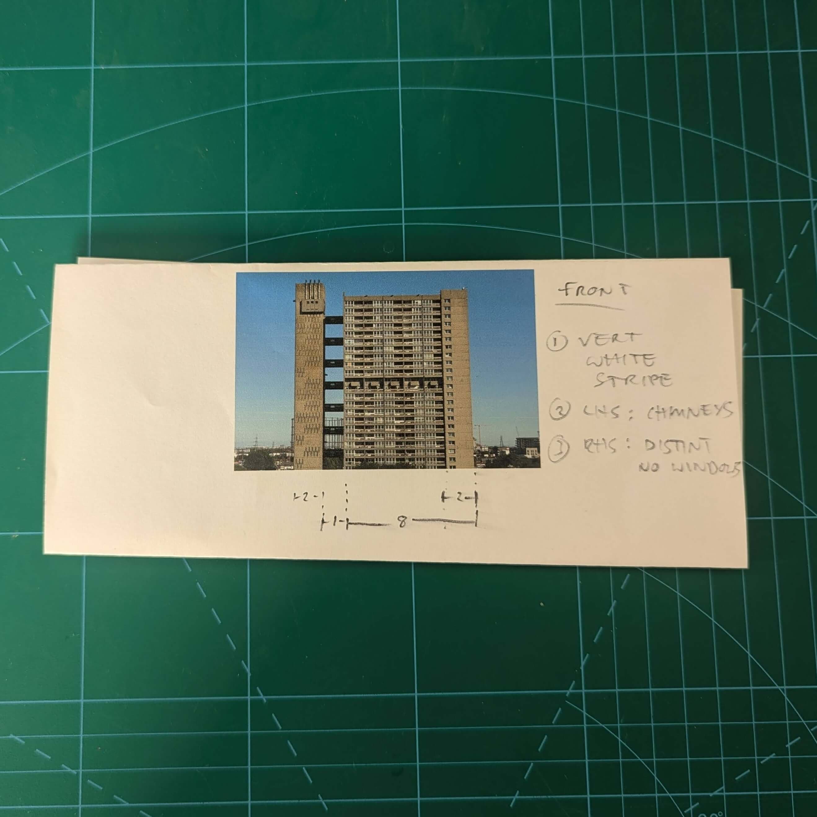 Balfron Tower LEGO model - front view